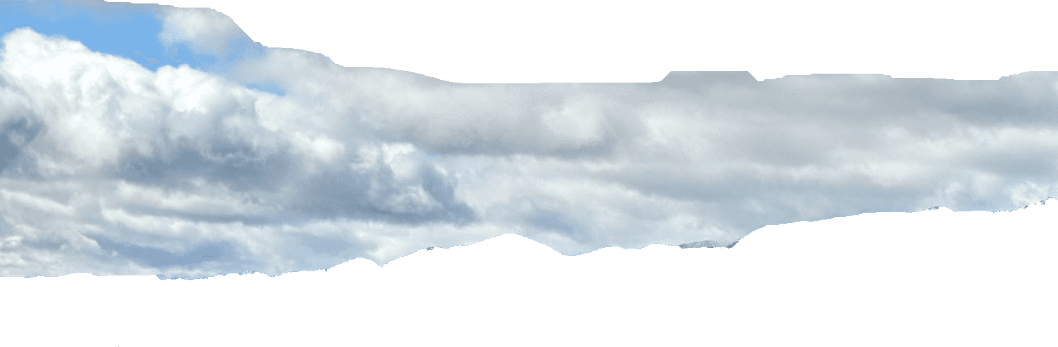 Cloud band and distant ridge